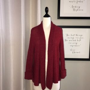 ⚜️Eileen Fisher Red Cardigan Sweater M⚜️